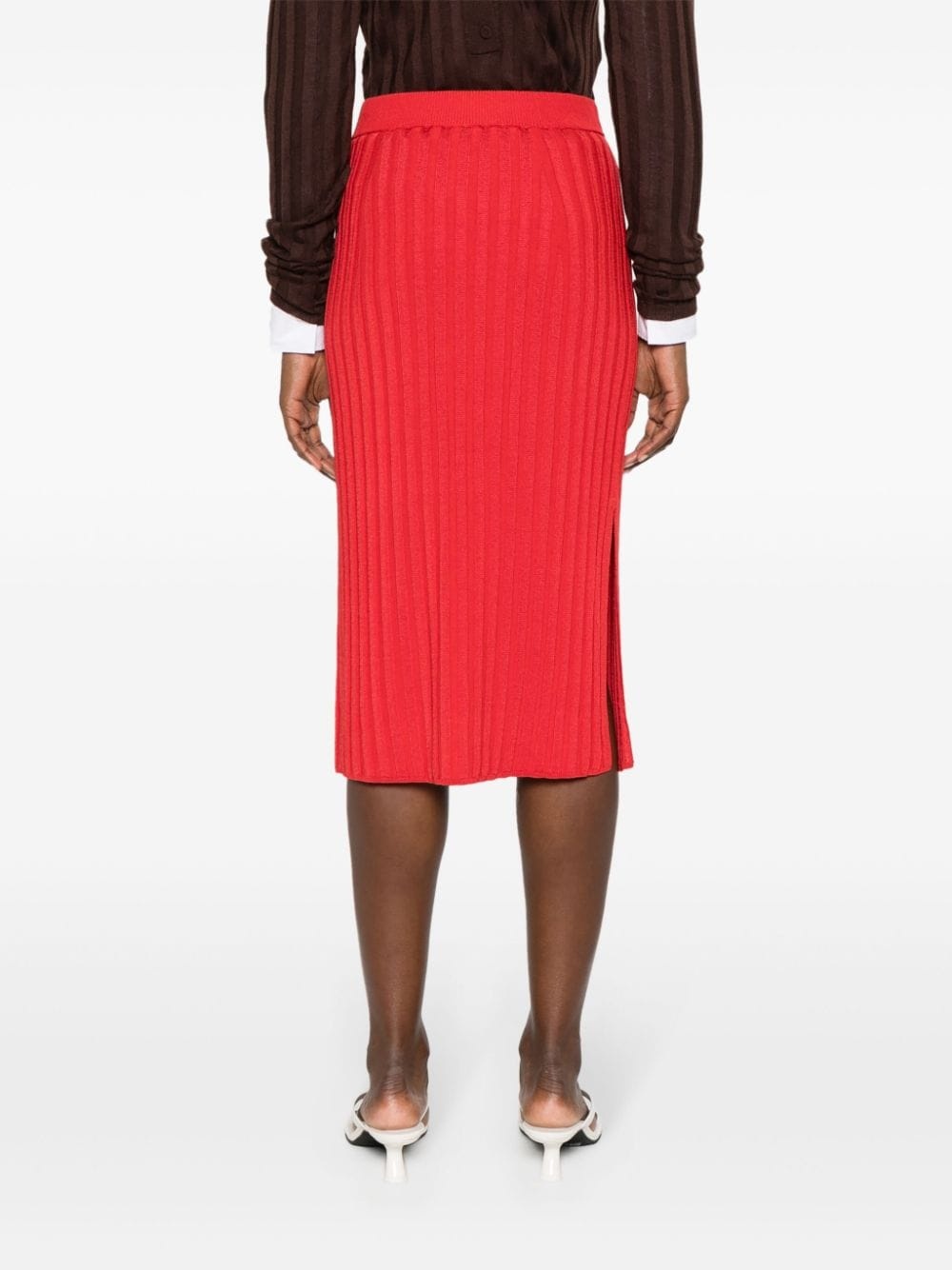 chunky-ribbed skirt - 4