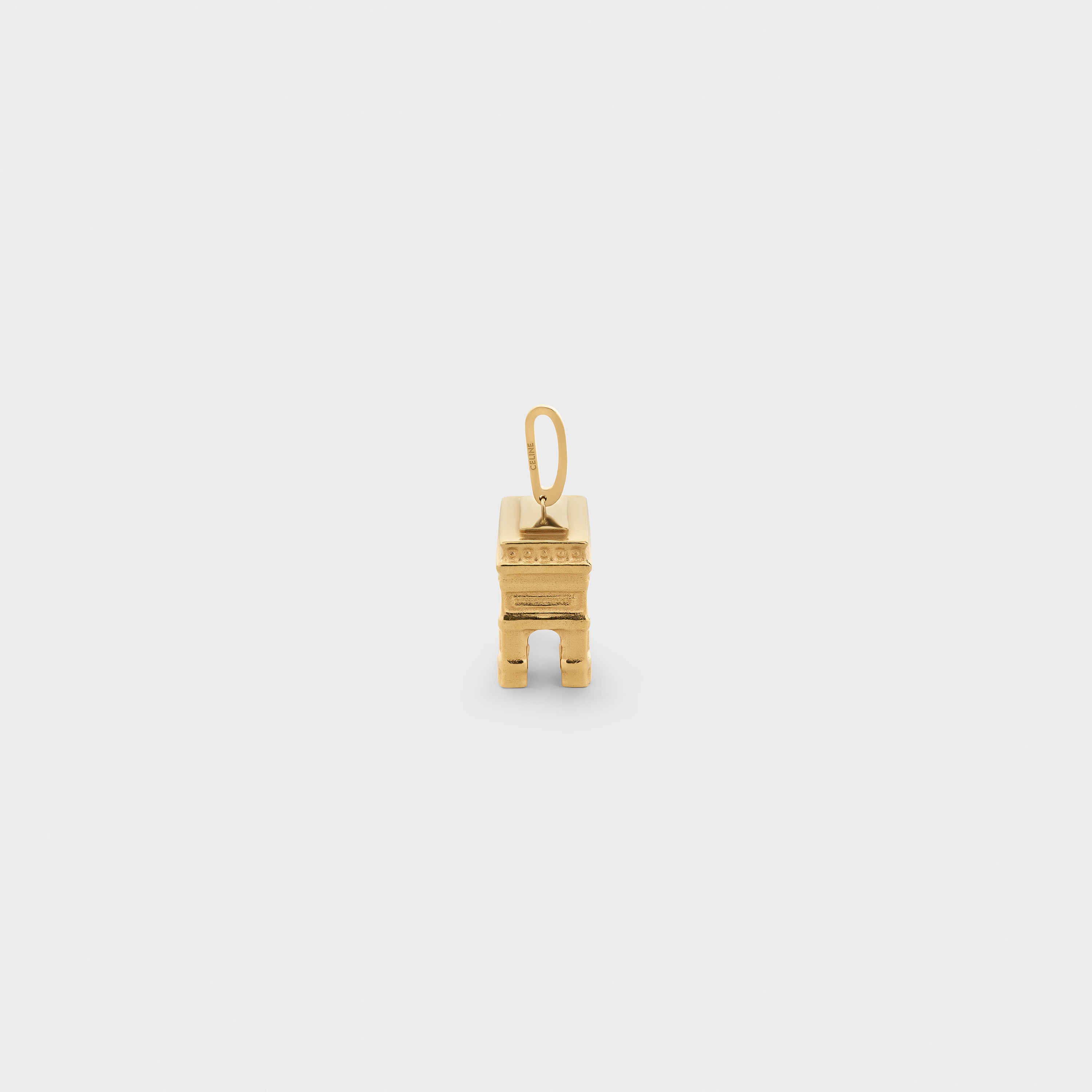 CELINE SEPARABLES ARC DE TRIOMPHE PENDANT IN BRASS WITH GOLD FINISH - 2