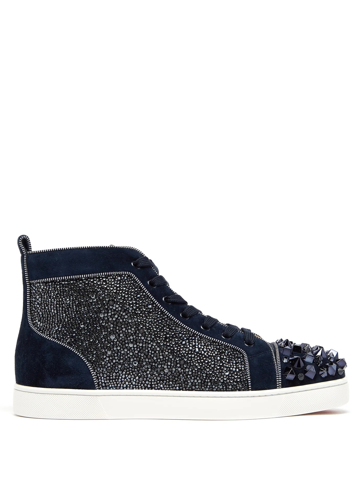 Lou Mix spiked suede high-top trainers - 1