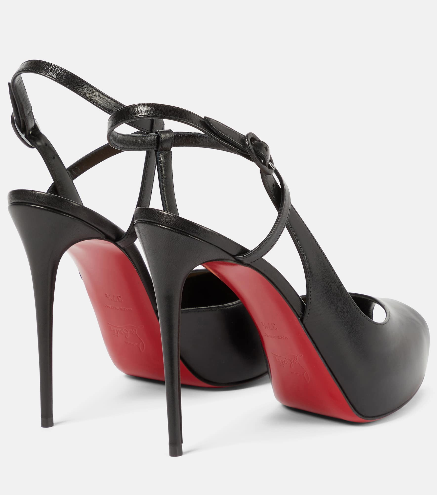 Jenlove Alta 120 leather peep-toe pumps - 3