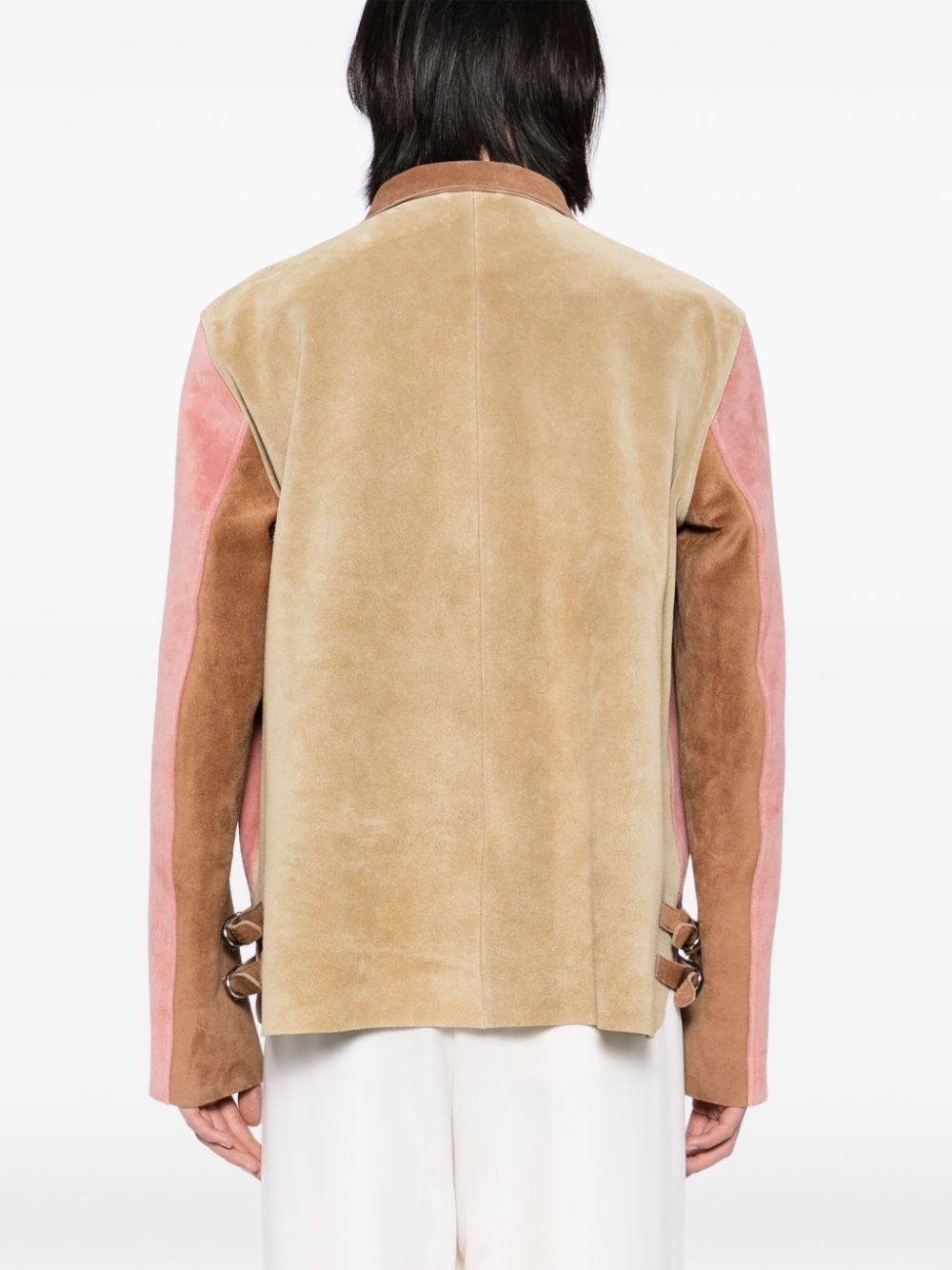 bucked multi suede work shirt jacket - 4