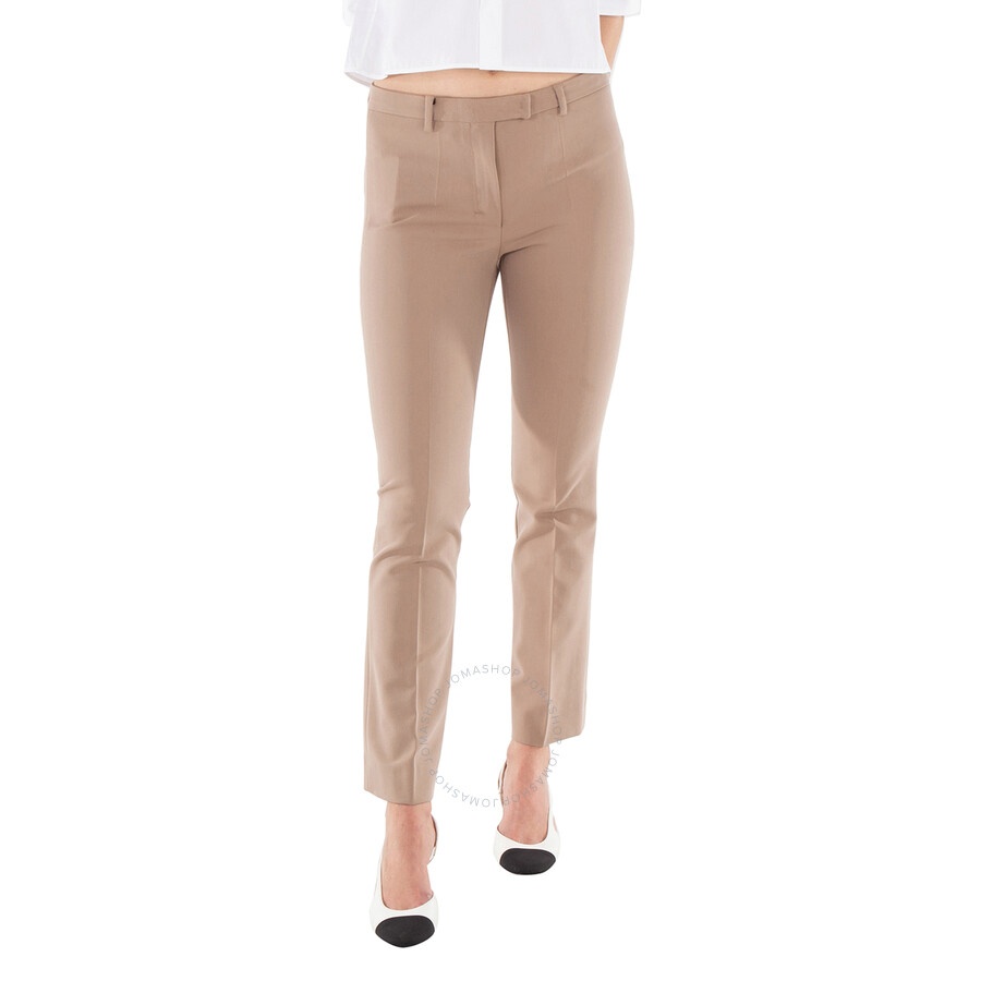 Max Mara Fatina Cotton And Viscose Trousers, Brand Size 42 ( US Size 8 ) - 3