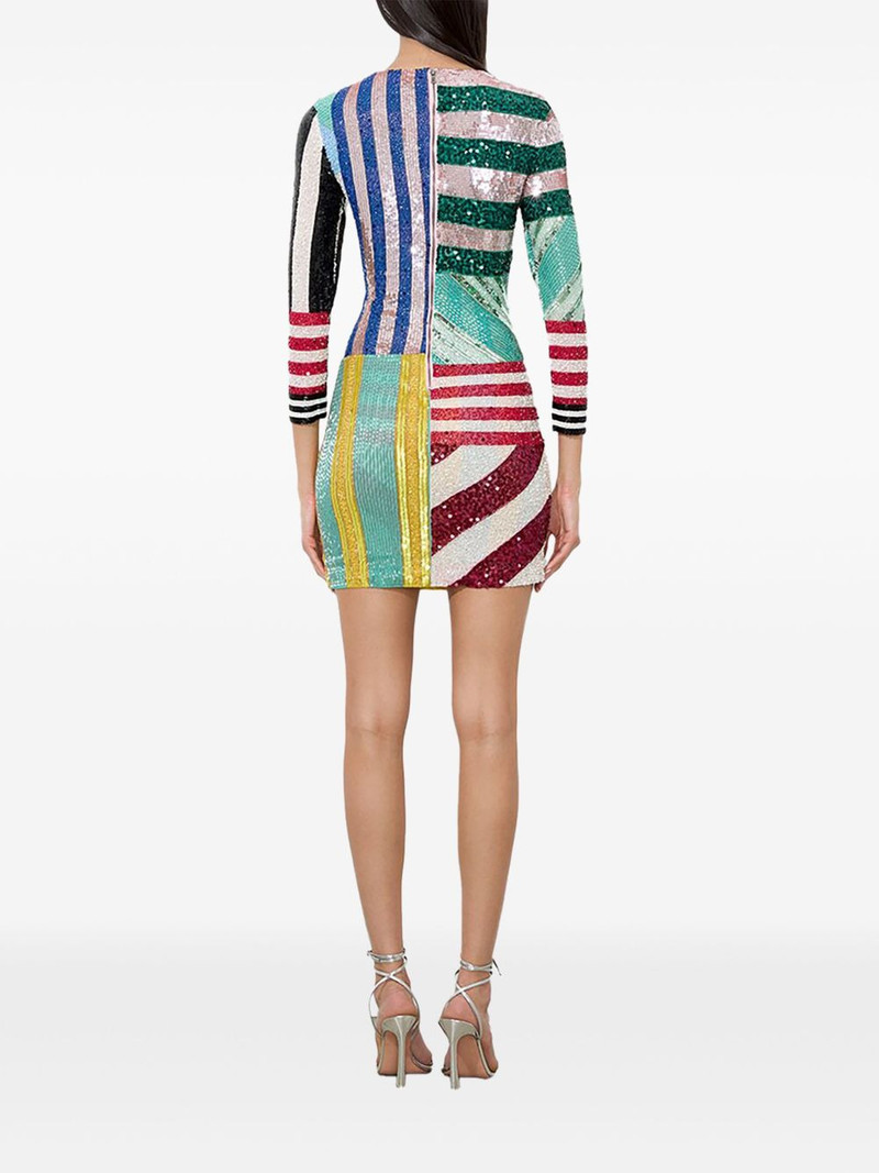 Alice + Olivia sequin stripe mini dress outlook