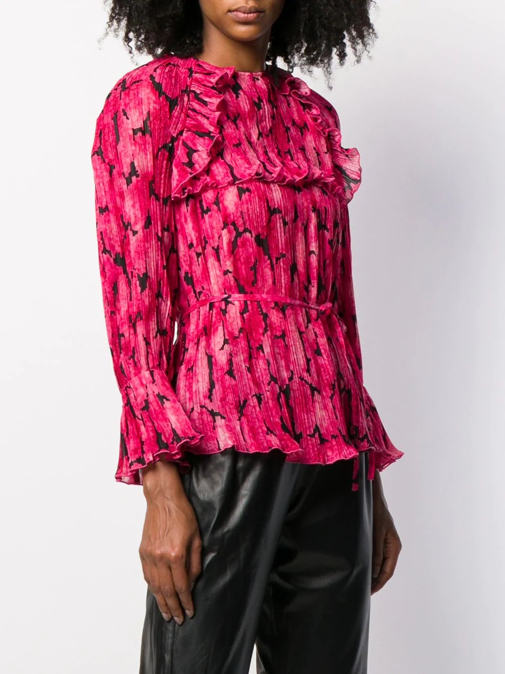 printed ruffle blouse - 3