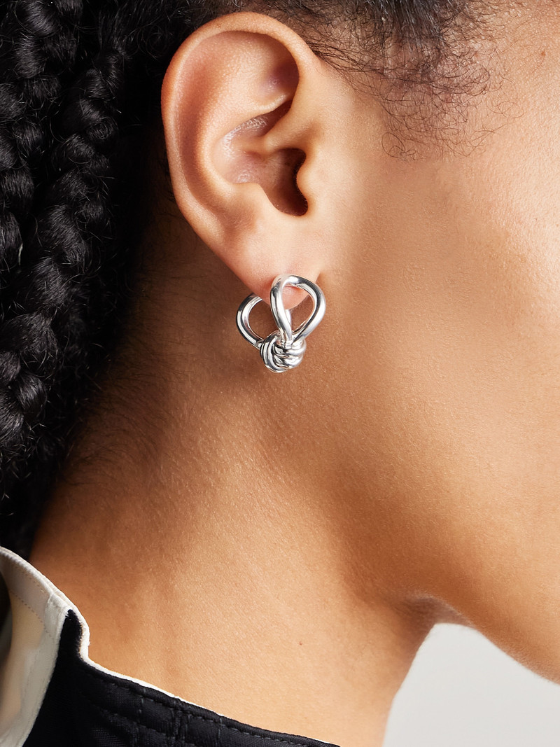 Bottega Veneta Silver Hoop Earrings outlook