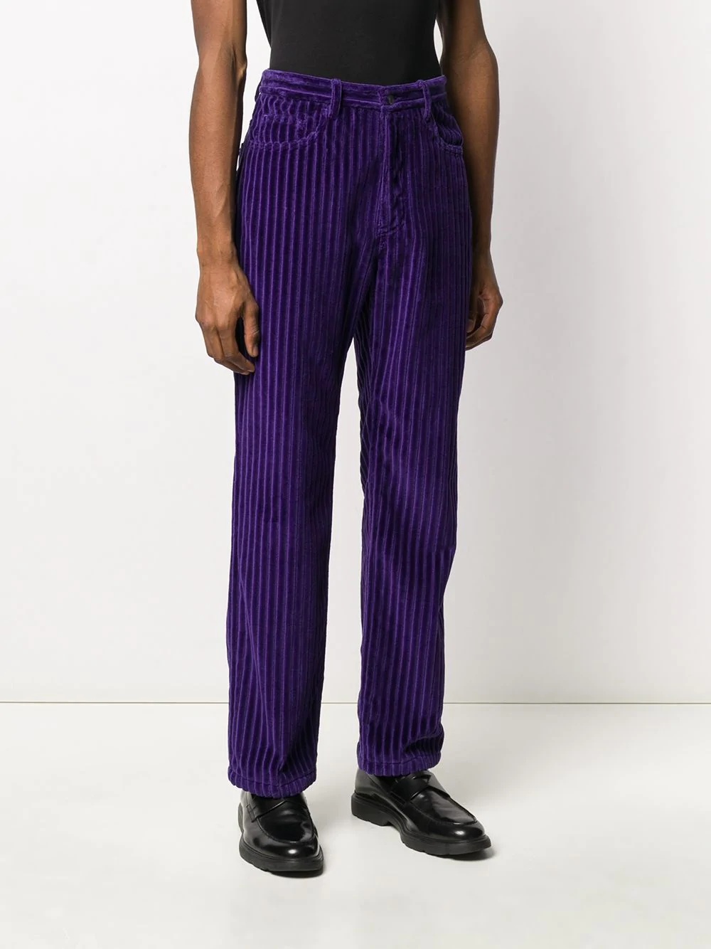 corduroy straight-leg trousers - 3