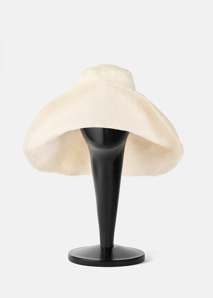 Raw trim hemp hat off-white - 3