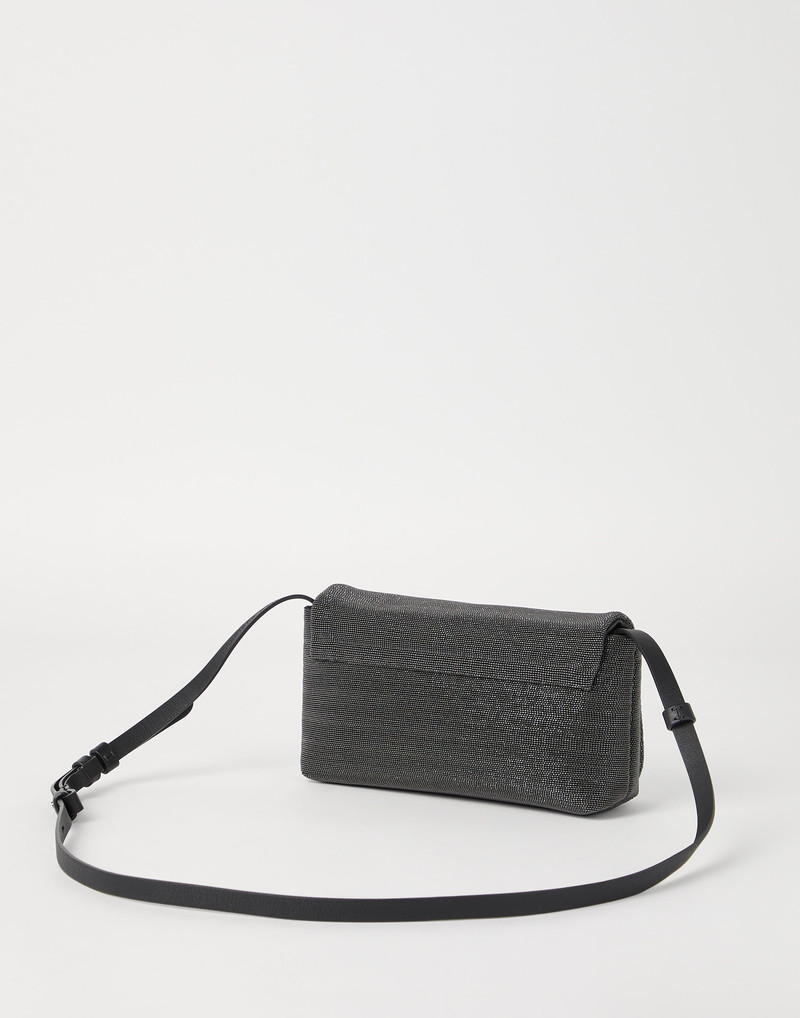 Brunello Cucinelli Precious flap bag in grained leather outlook