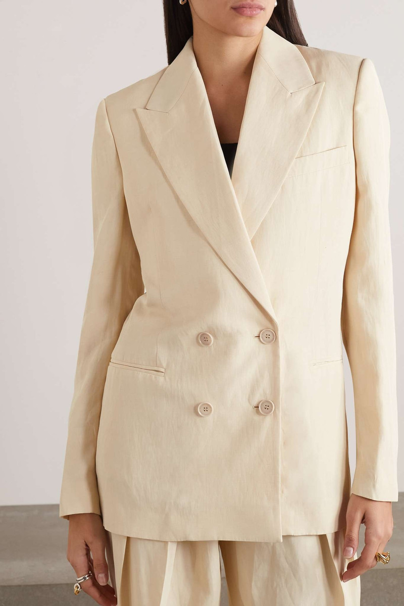 Double-breasted woven blazer 3
