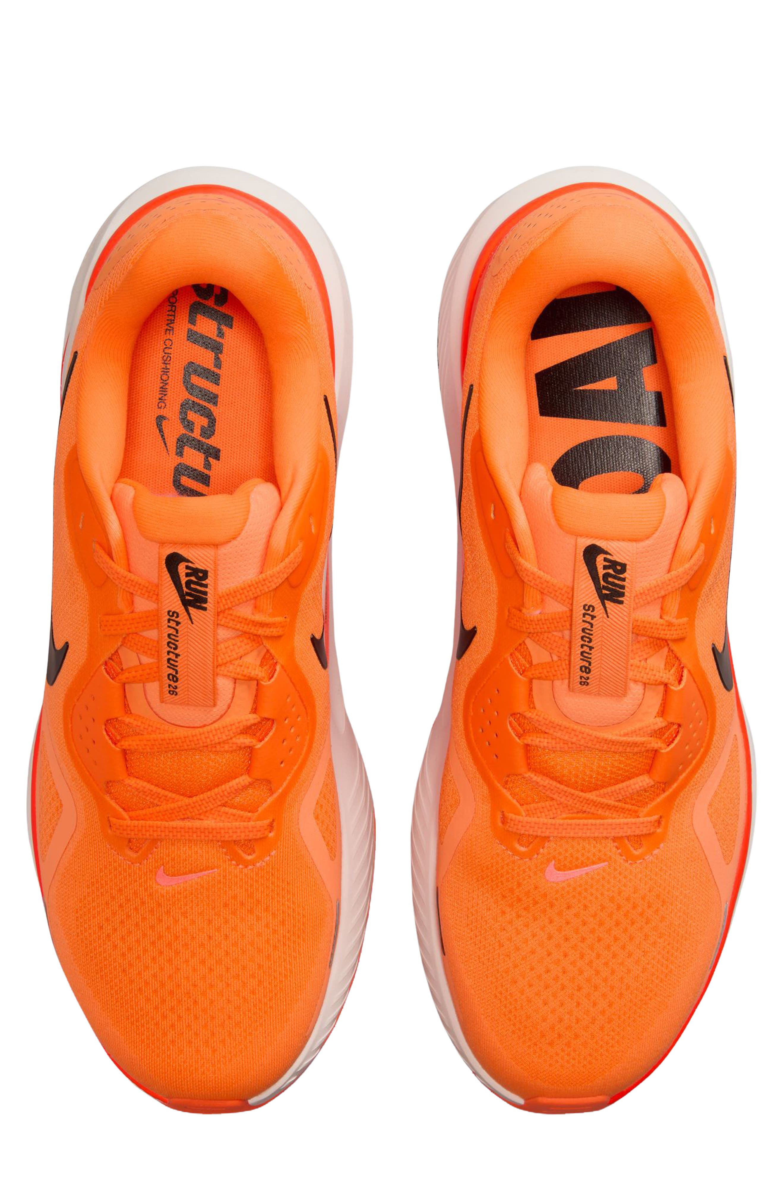 Nike Structure 26 Running Shoe in Total Orange/Black at Nordstrom - 4