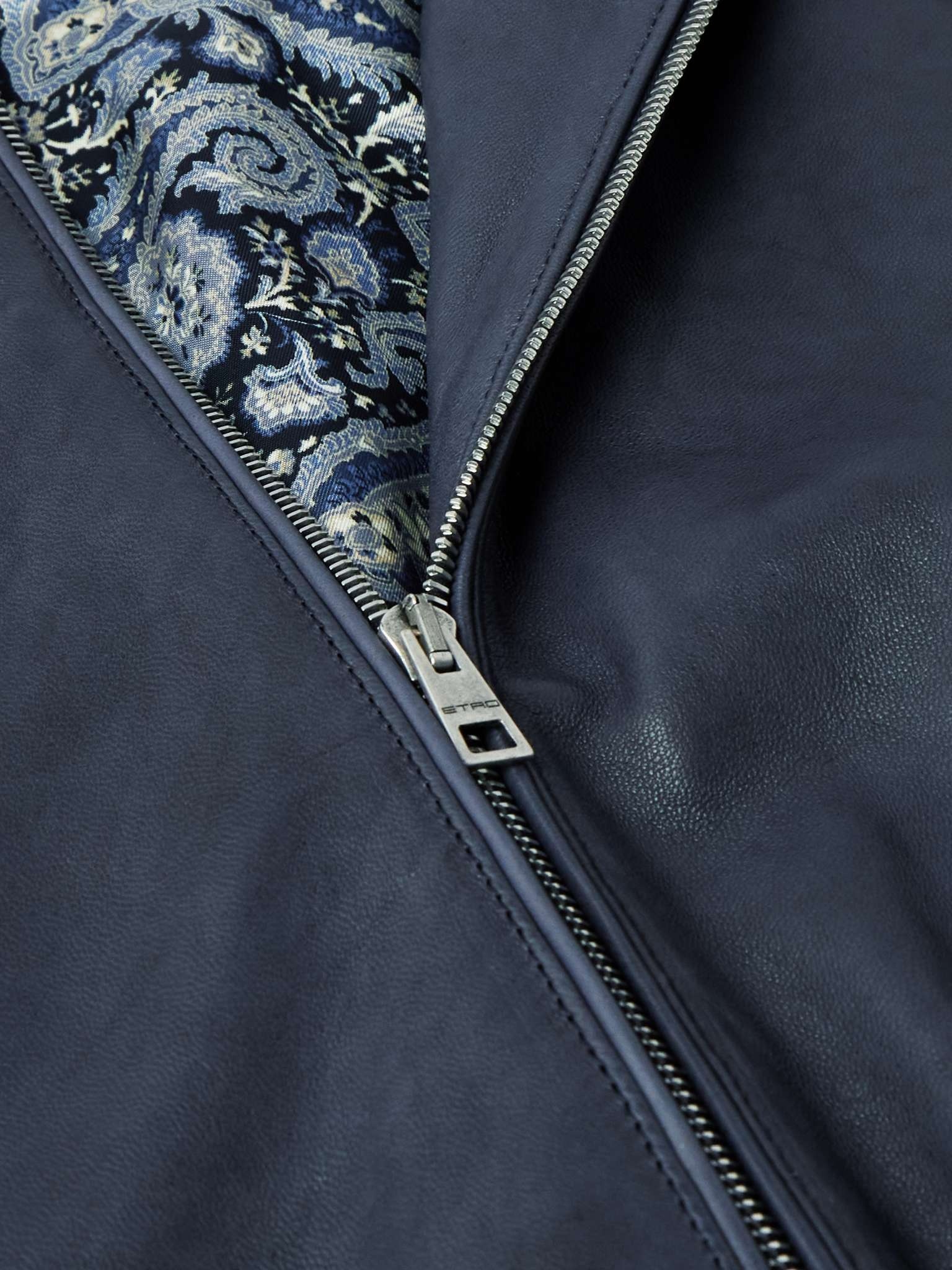 Leather Bomber Jacket - 5