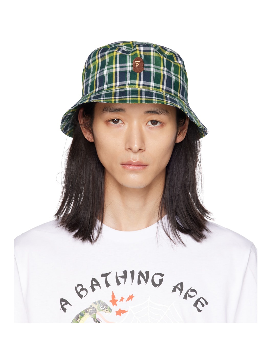 Green Check Bucket Hat - 1