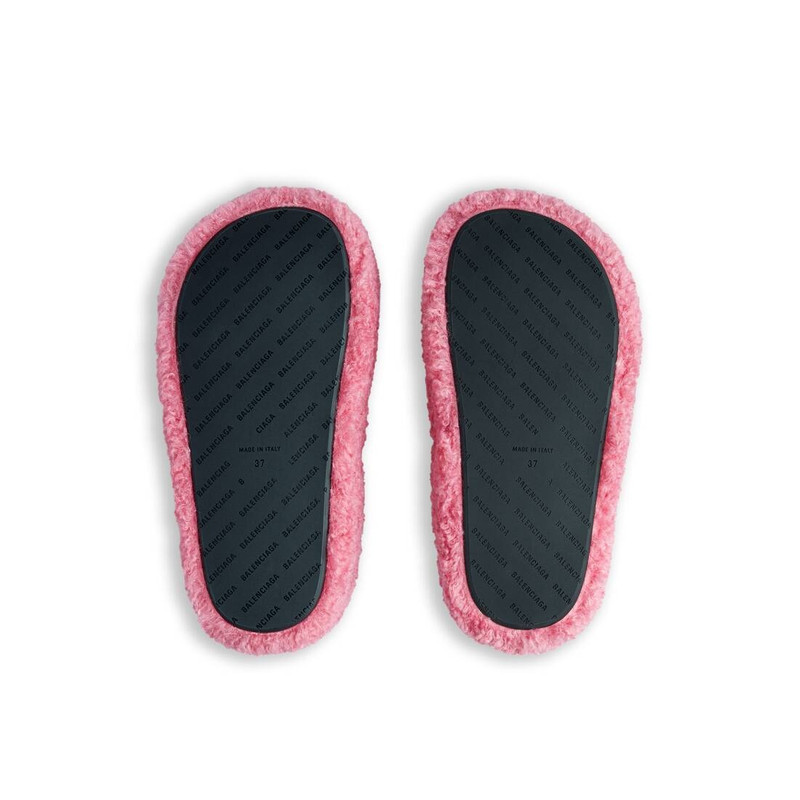 Women's Furry Platform Sandal  in Pink 7