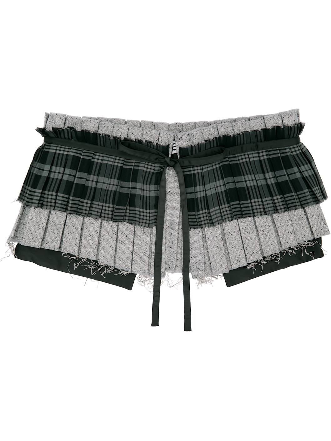 Khaki Pleats Layered Pocket Belt - 1