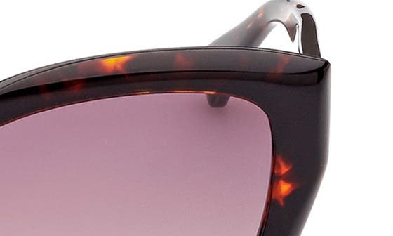 54mm Cat Eye Sunglasses in Shiny Red Havana /Bordeaux - 8