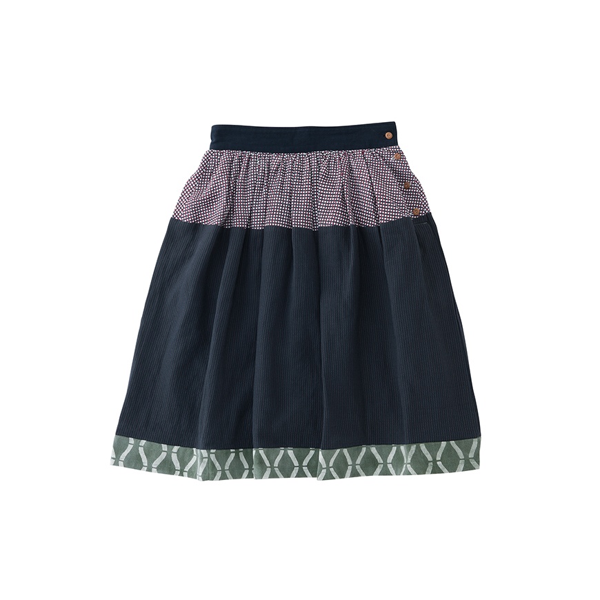 ELEVATION MID SKIRT (W.YARN-MULTI) CHARCOAL - 1