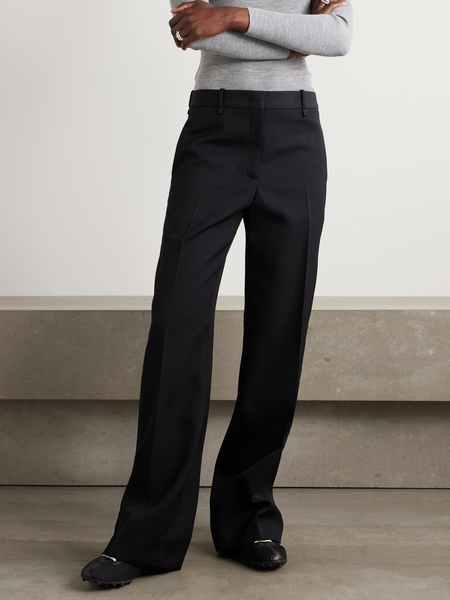 Wool-gabardine pants Black - 3