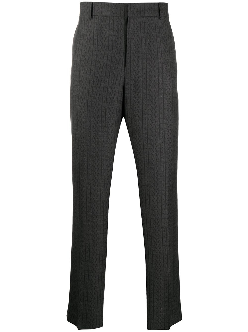 pinstripe wool trousers - 1