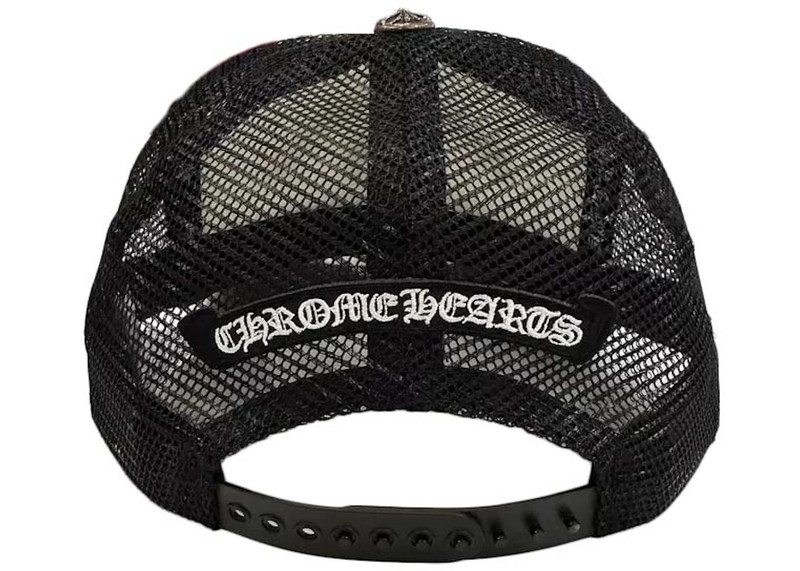 Chrome Hearts Chrome Hearts Hollywood Cross "King Taco" Trucker Cap Black/White outlook