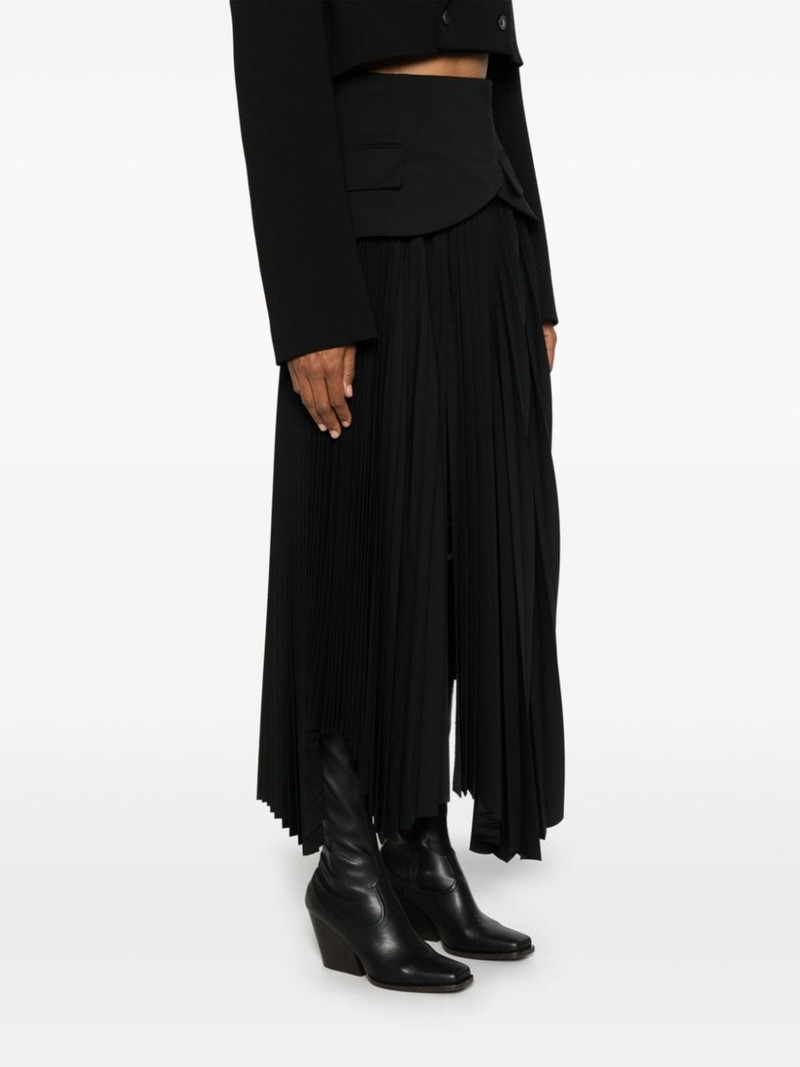 pleated asymmetric maxi skirt 3