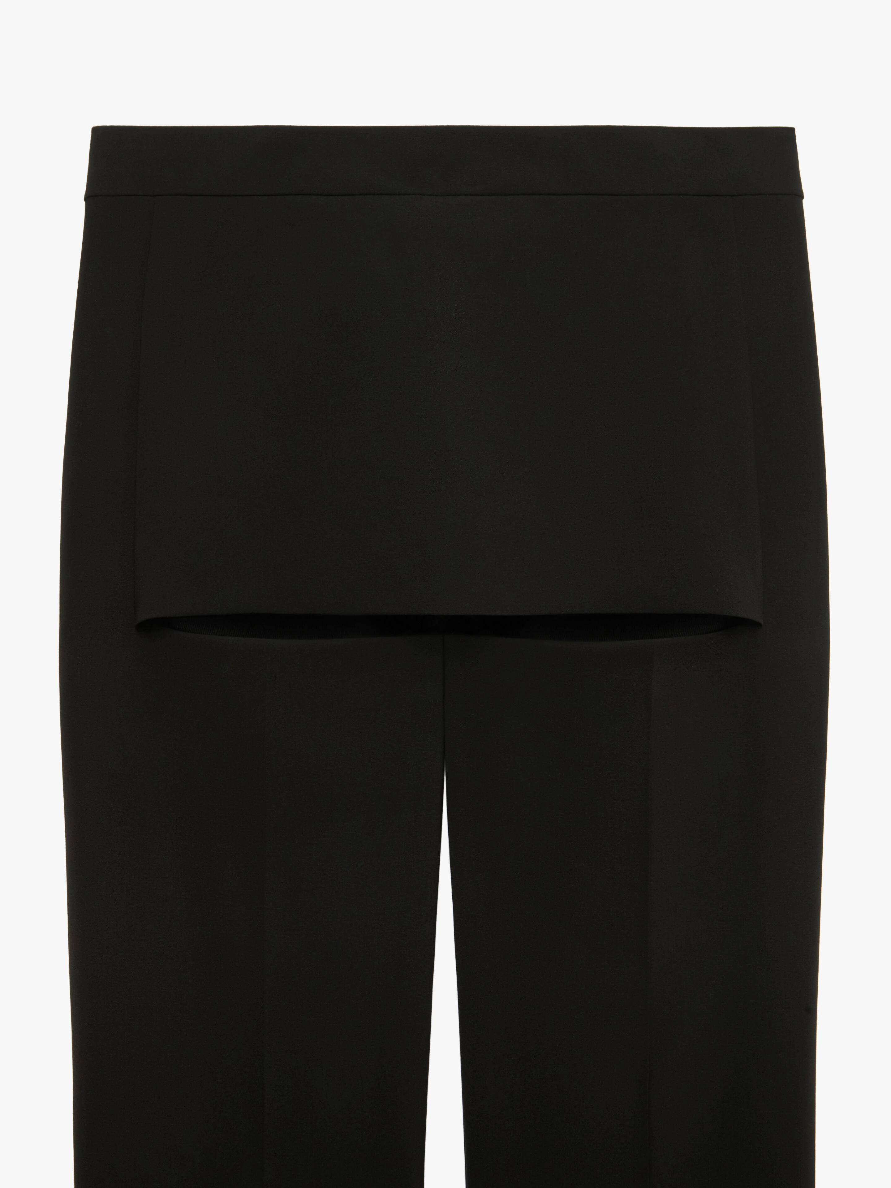 SLIM FIT PANTS IN WOOL WITH SKIRT EFFECT YOKE - 5