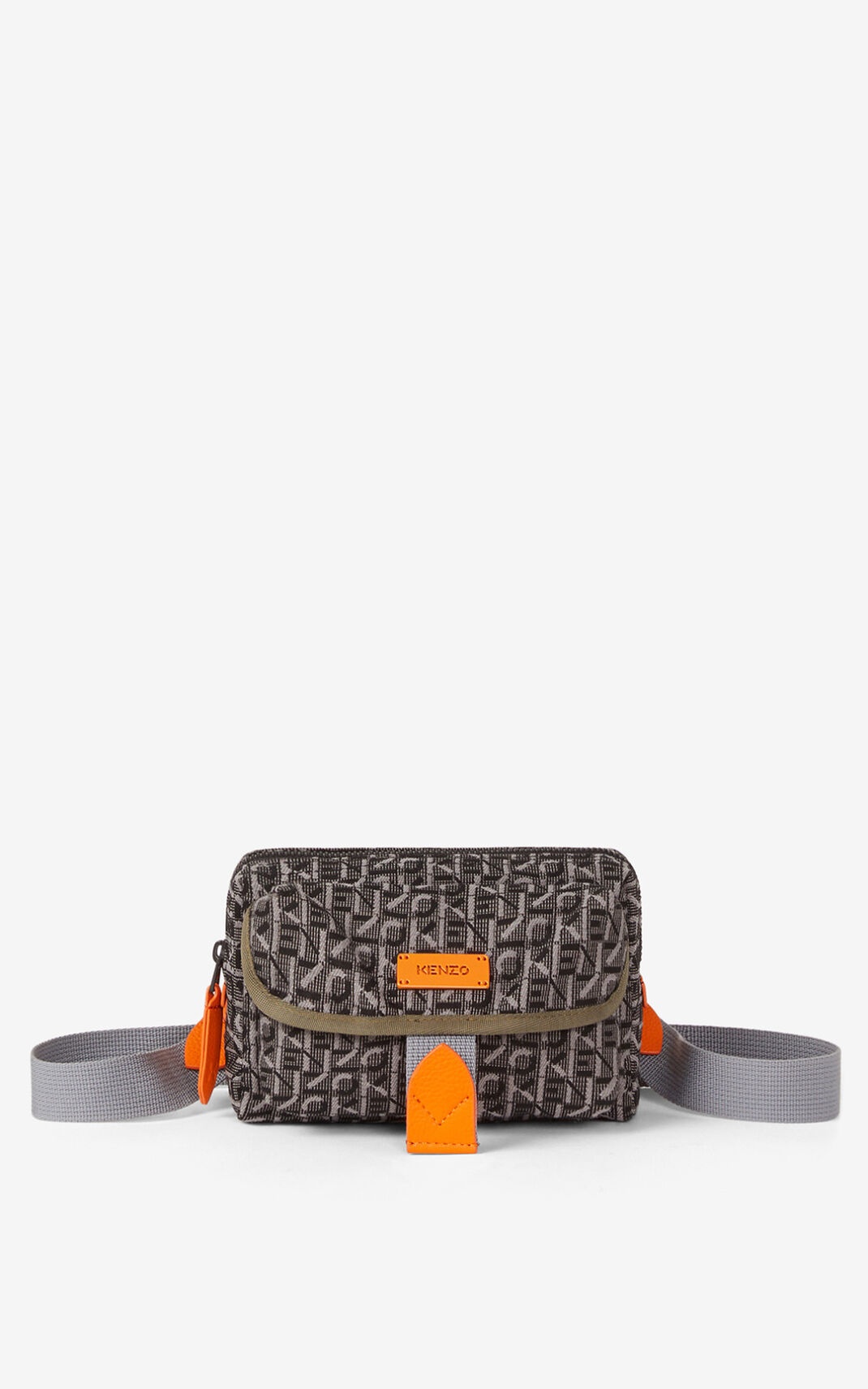 Courier jacquard mini crossbody bag - 1