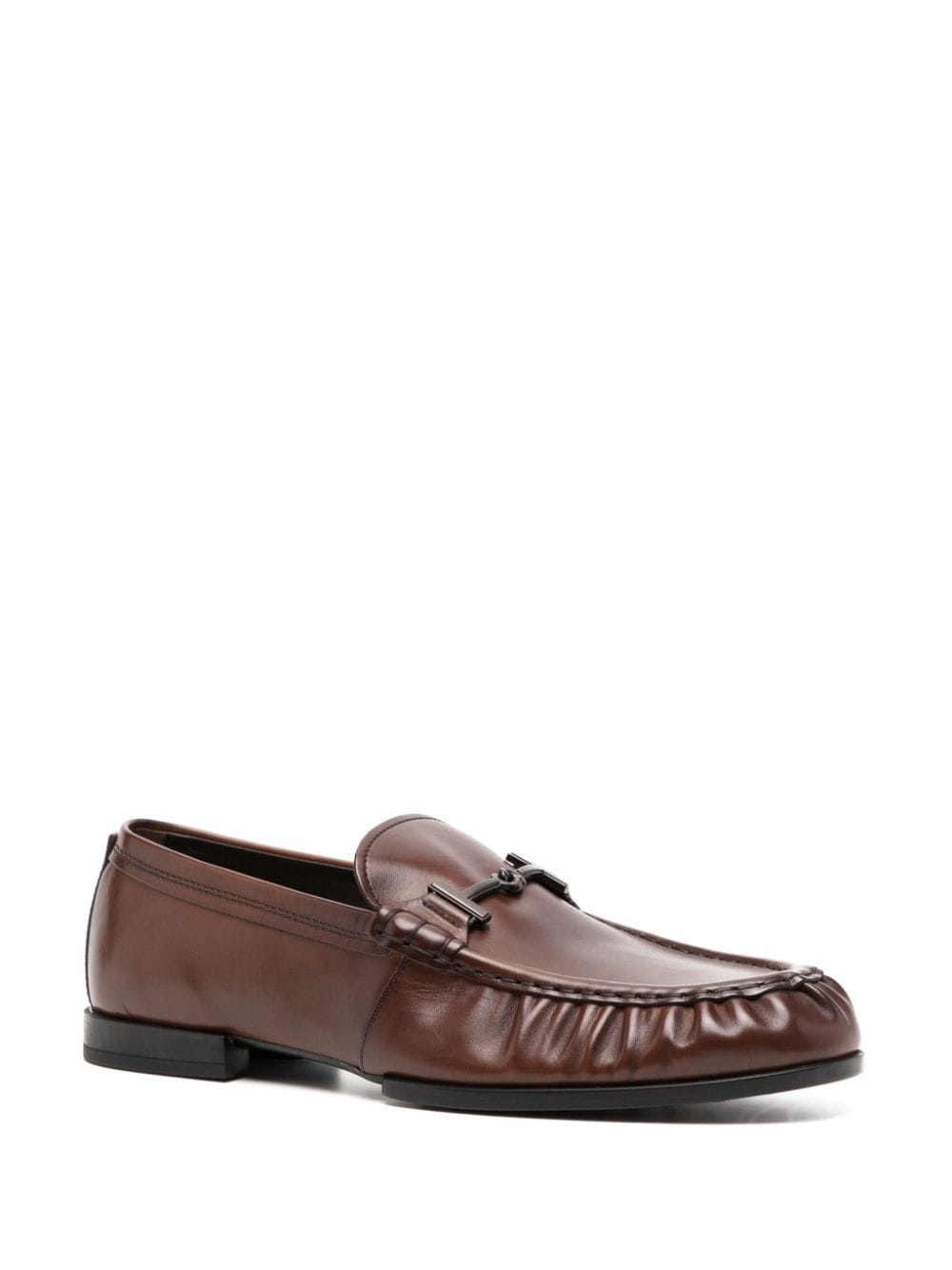 logo-horsebit leather loafers - 2