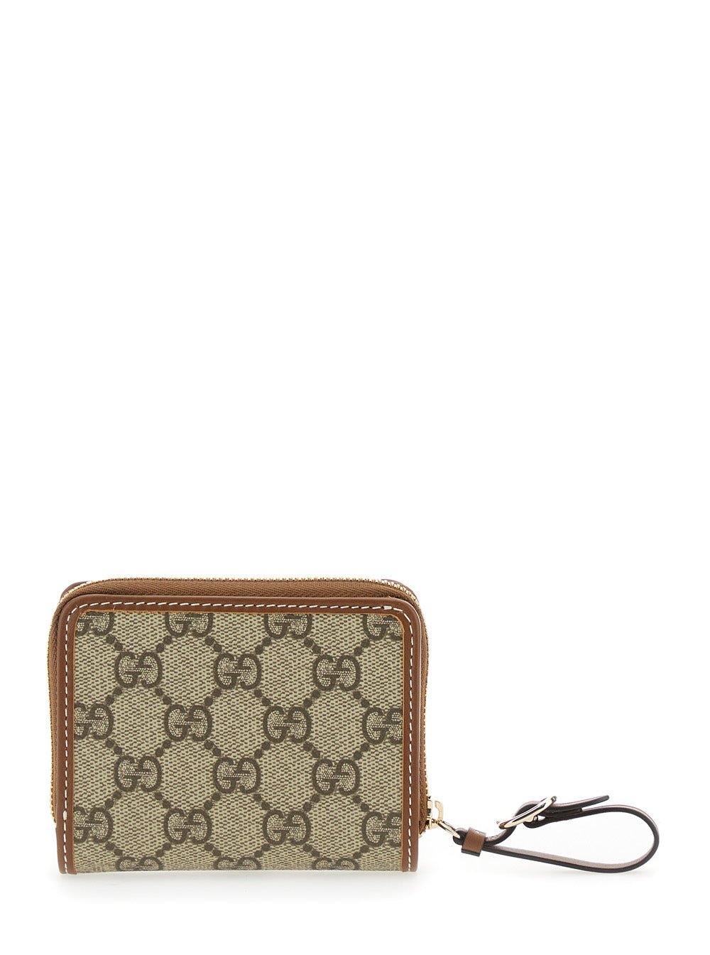Gucci Women Beige Wallet With Snap Button And Zip Closure In Gg Canvas Woman - 4