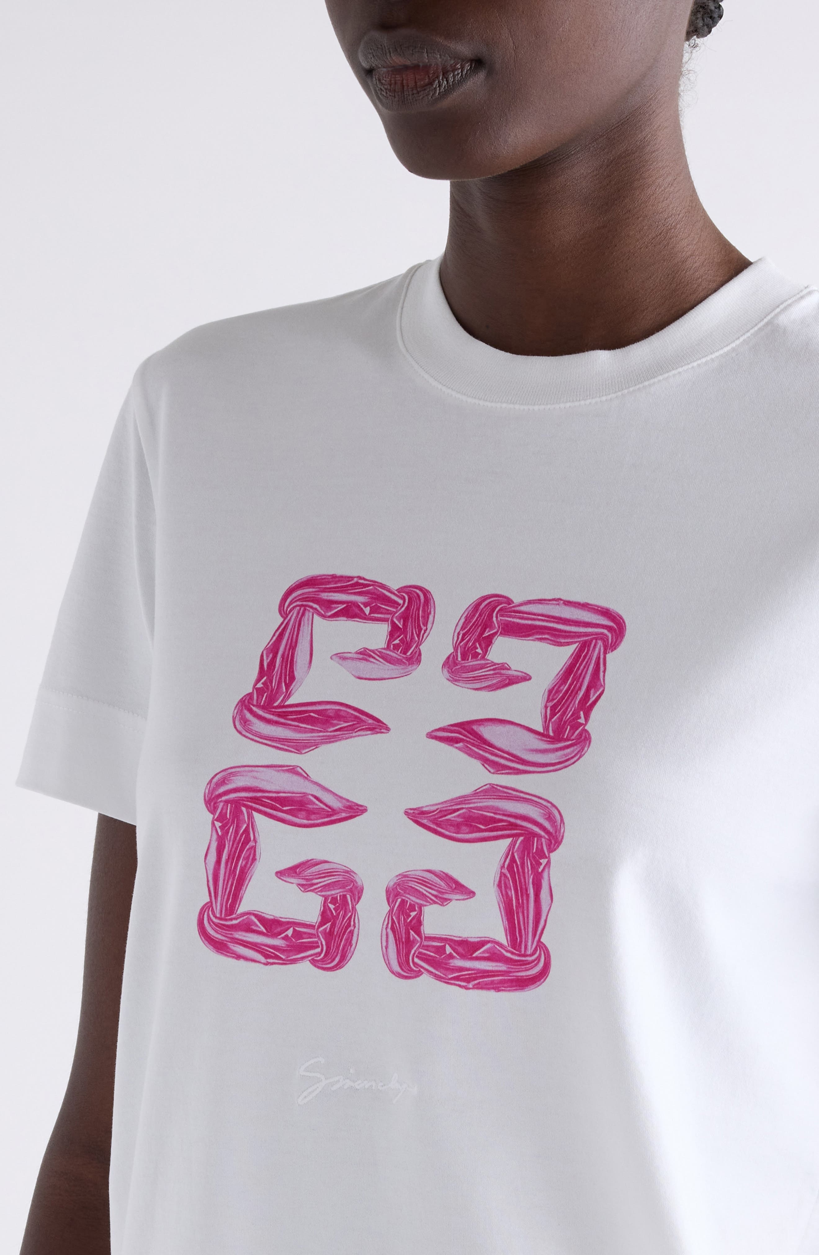 Givenchy Slim Fit 4G Logo Graphic T-Shirt in White at Nordstrom - 5