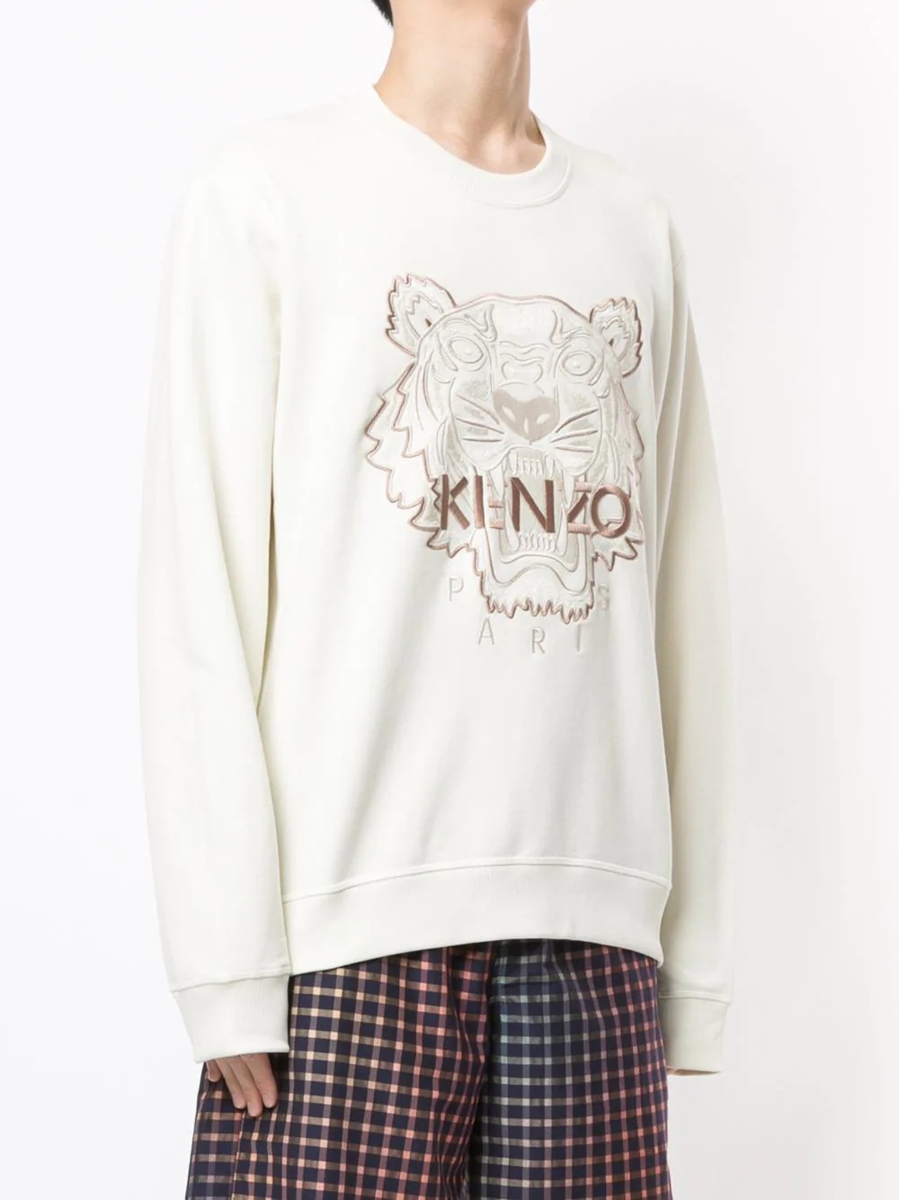 logo embroidered cotton sweatshirt - 3