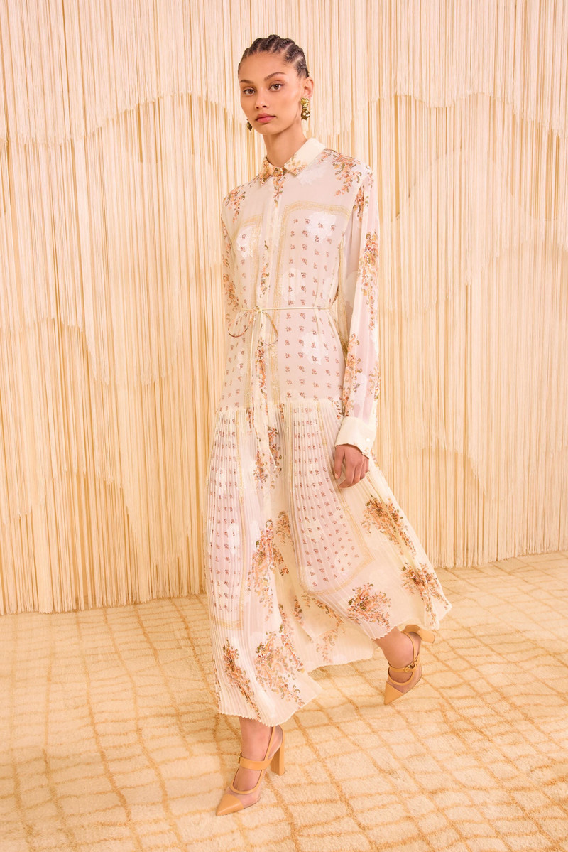 Emilie Drop Waist Long Sleeve Shirt Dress 3
