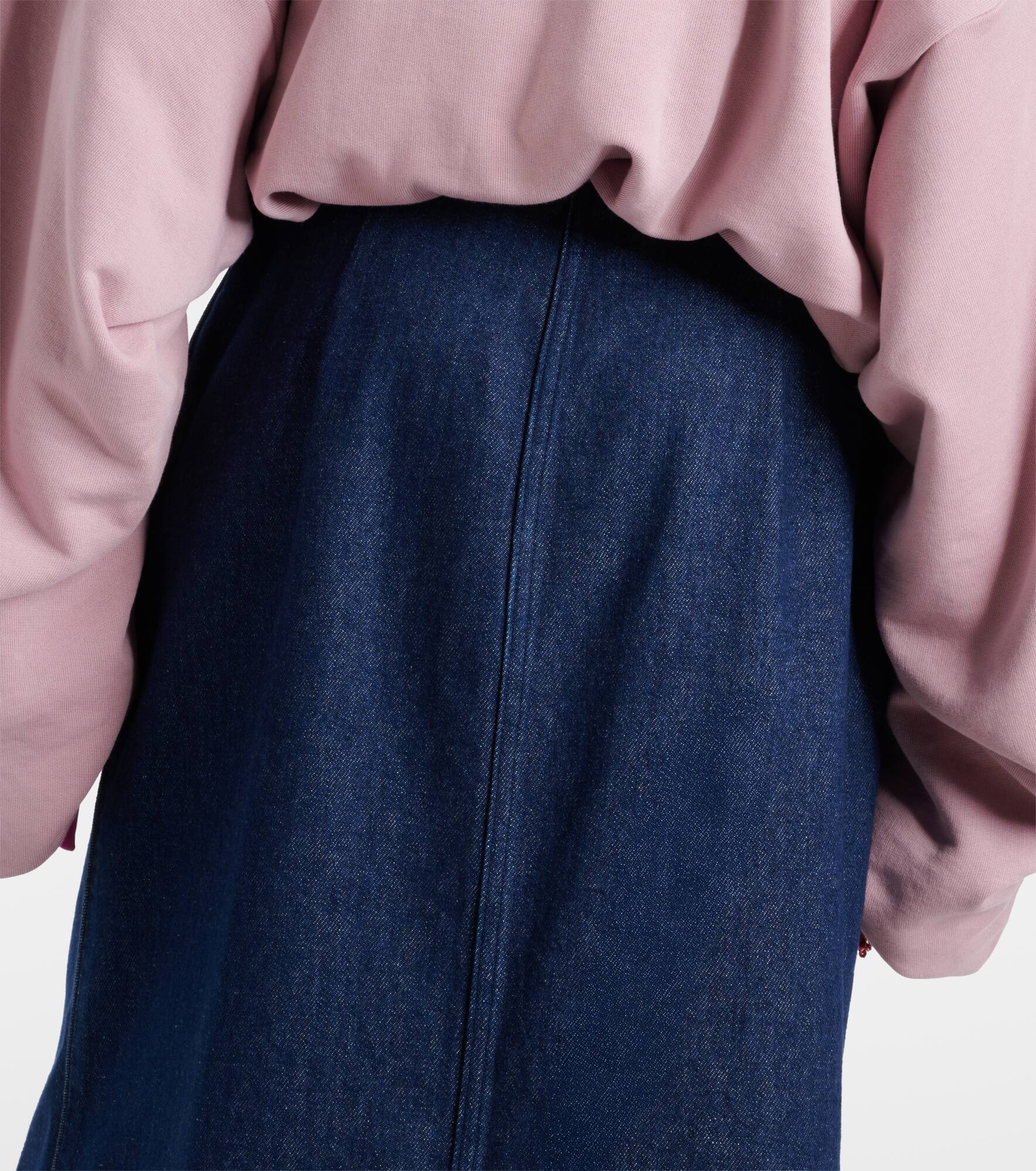 Belted denim maxi skirt - 6