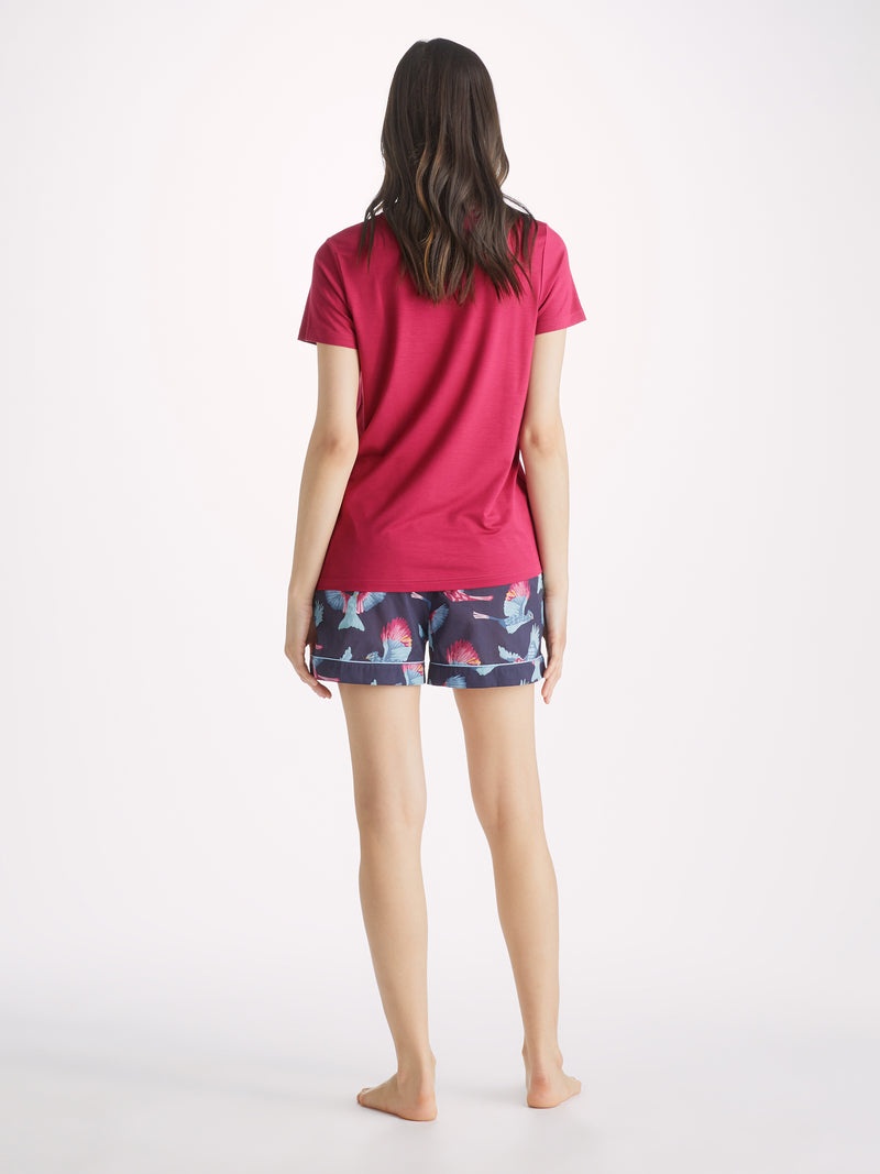 Women's T-Shirt Lara Micro Modal Stretch Berry - 4
