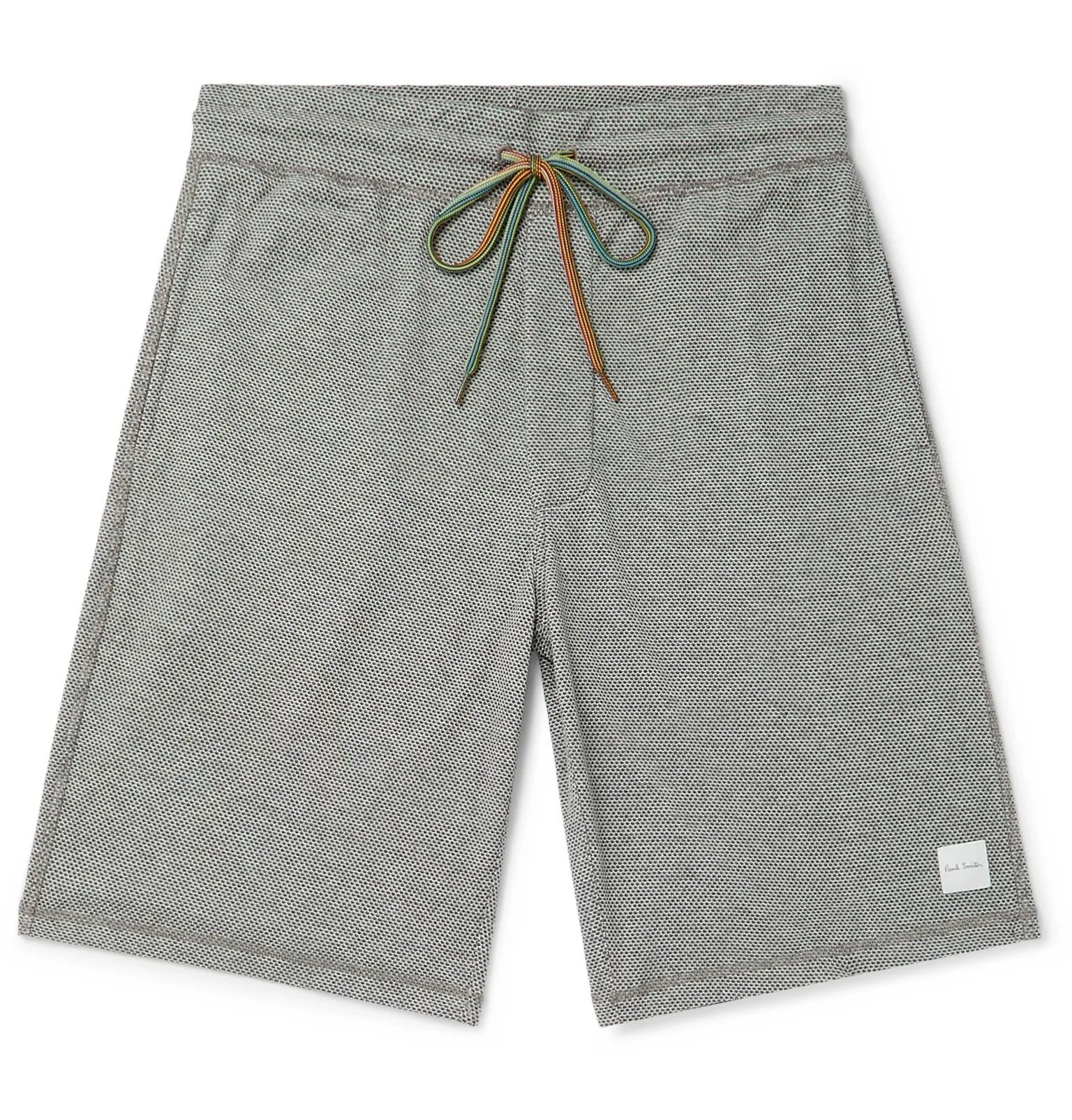 Honeycomb Cotton-Blend Jersey Drawstring Shorts - 1