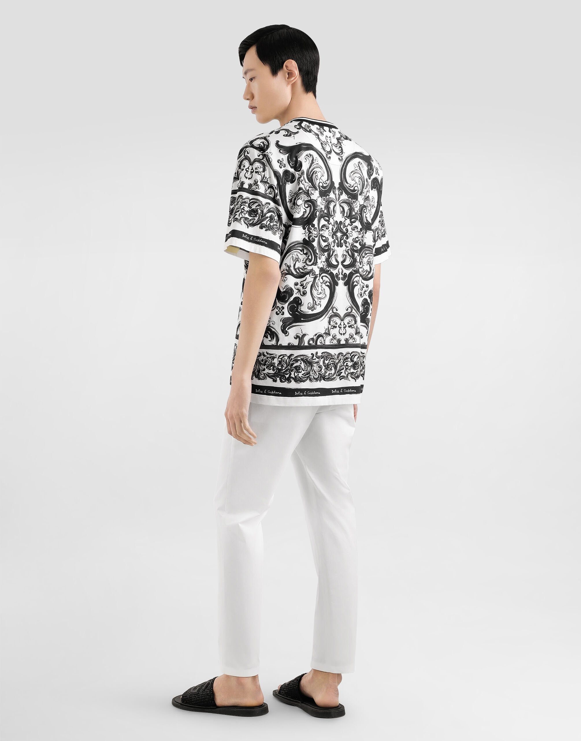 Majolica-print short-sleeved t-shirt - 3