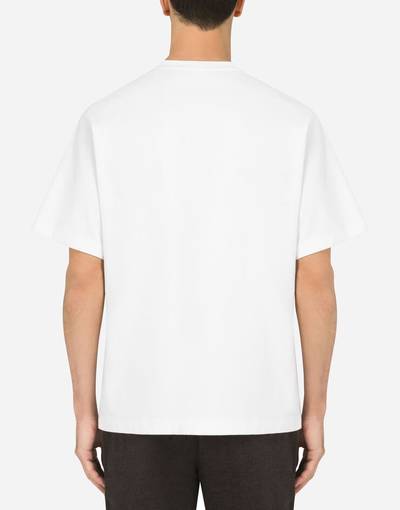 Dolce & Gabbana Stretch cotton t-shirt with 3d DG logo outlook