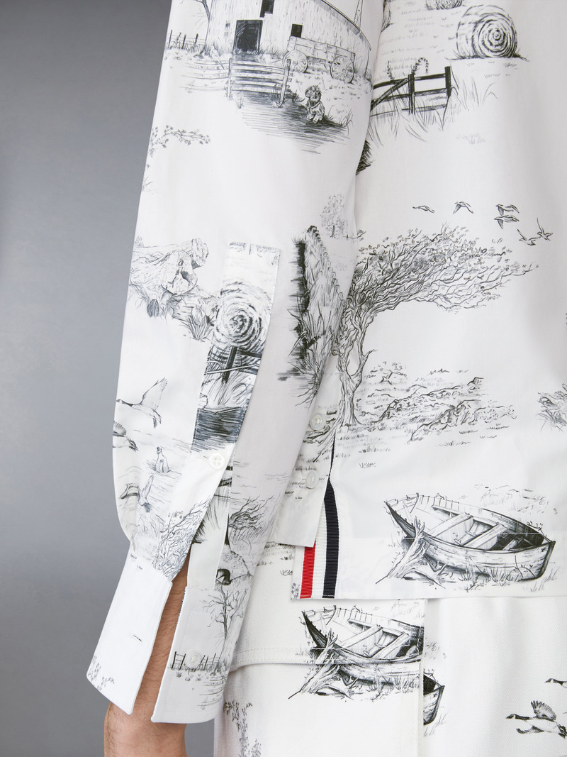 SCENIC TOILE COTTON POPLIN UTILITY ARMBAND SHIRT 5