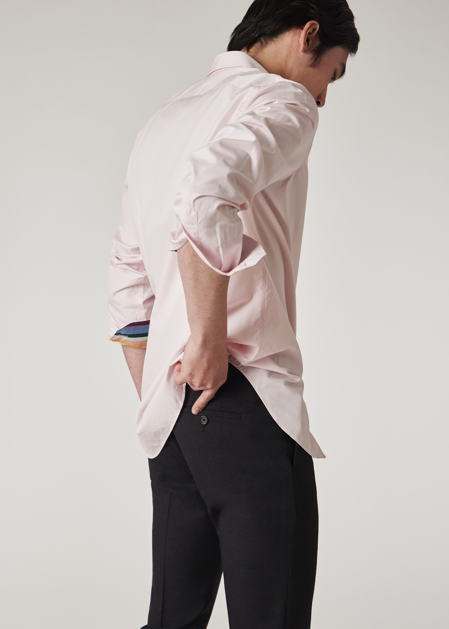 Tailored-Fit  'Artist Stripe' Cuff Shirt - 4