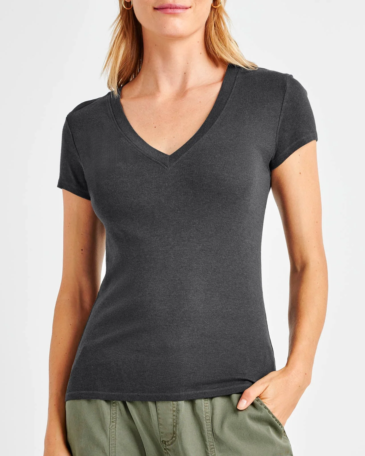 Faye V-Neck Tee - 1