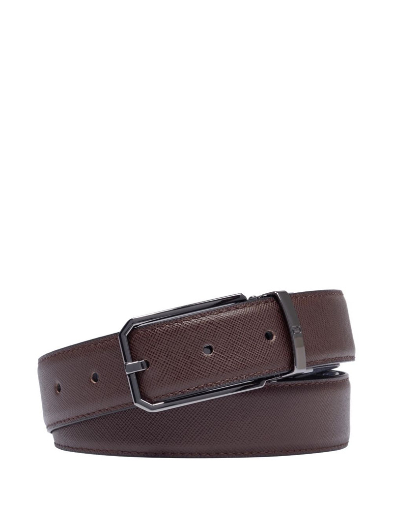 Leon dark brown metal belt 1