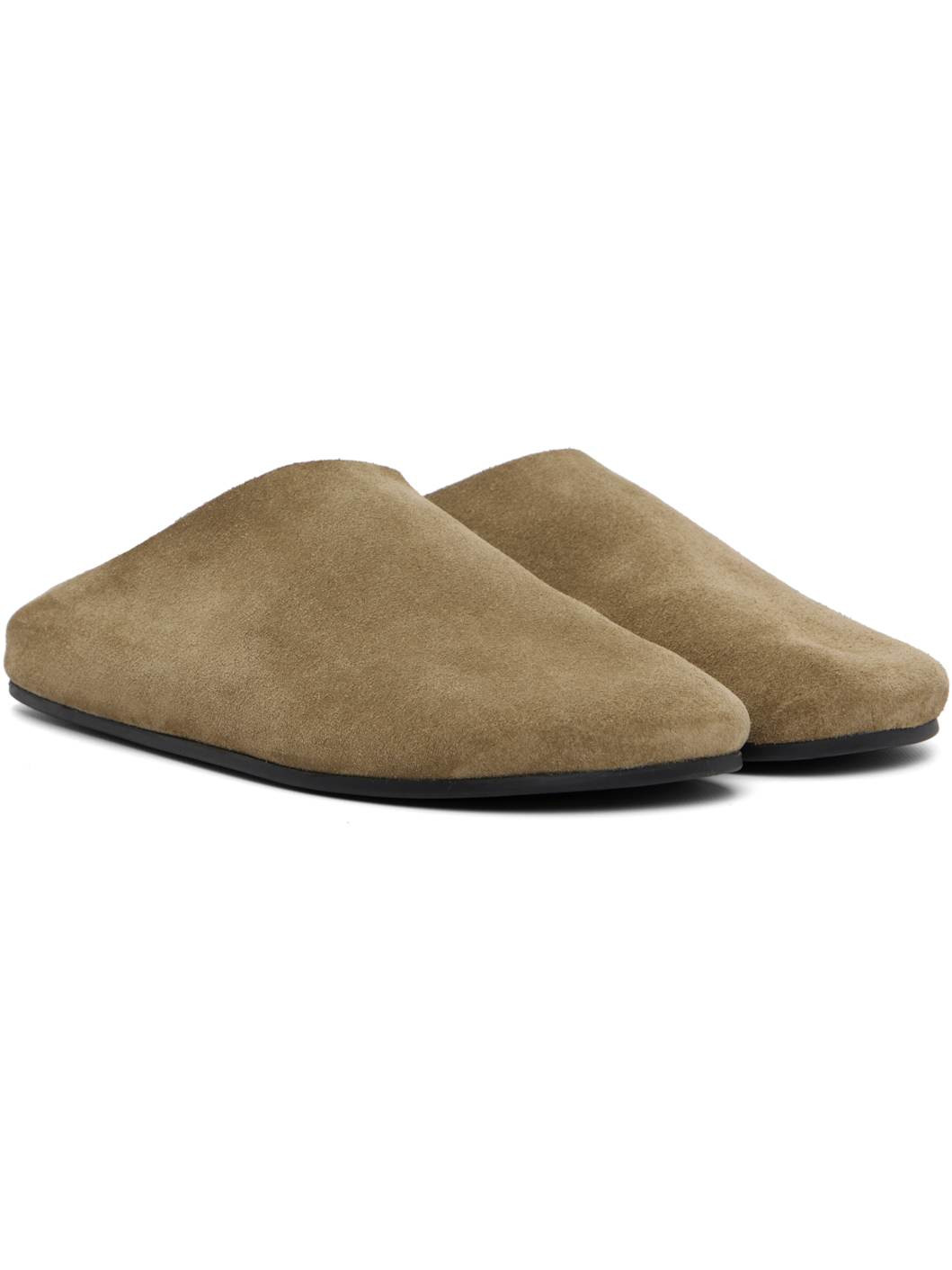 Beige Hudson Suede Slide Loafers - 4