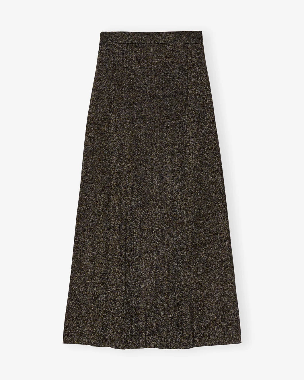 BLACK AND GOLD SPARKLE RIB MAXI SKIRT - 7