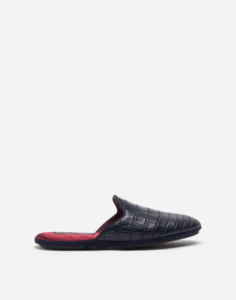 Silk and crocodile mules 1
