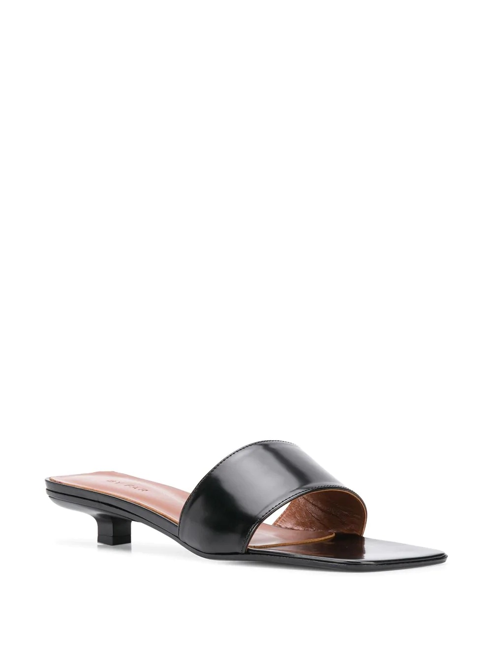 square toe low heel sandals - 2