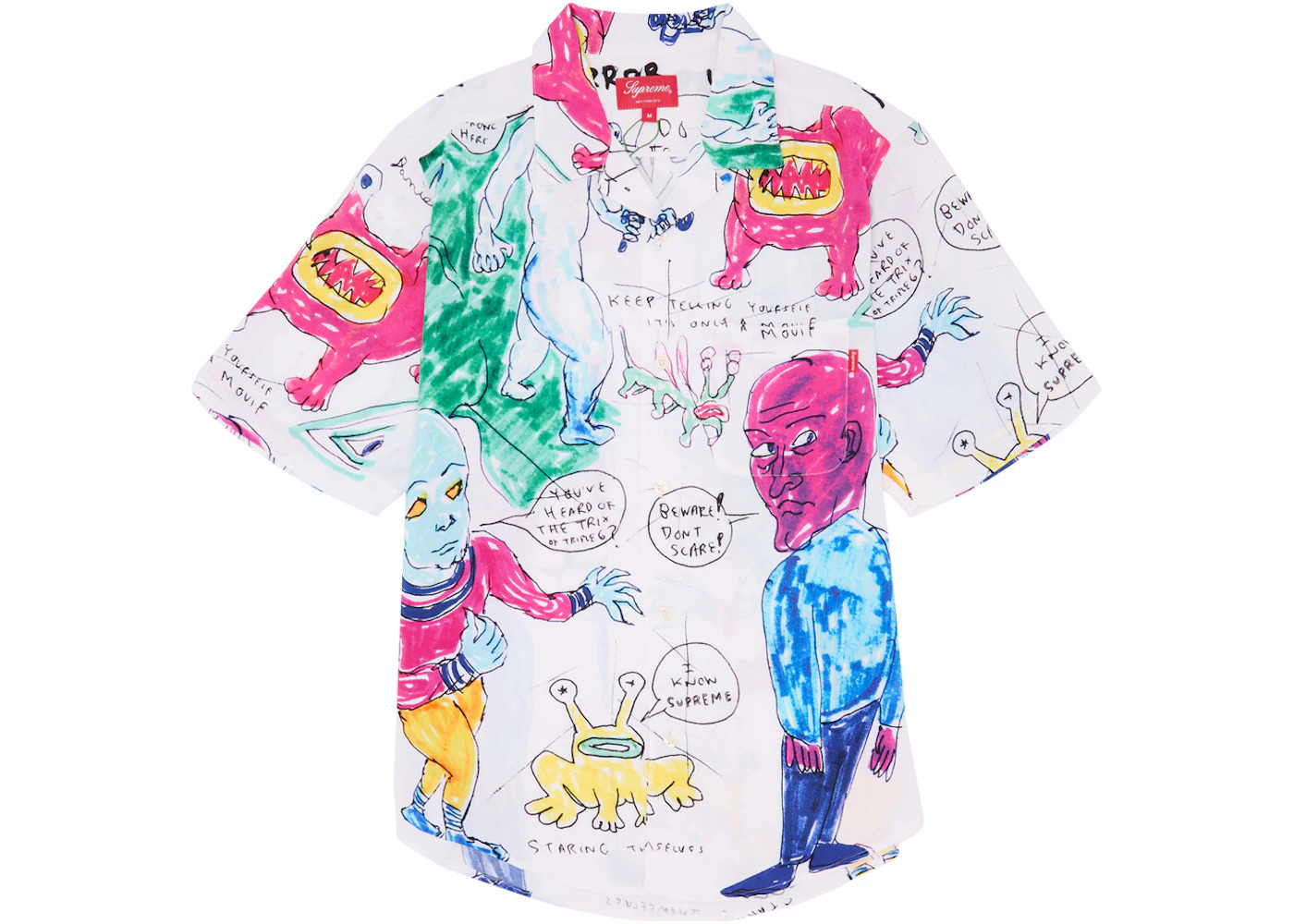 Supreme Daniel Johnston Rayon S/S Shirt White - 1