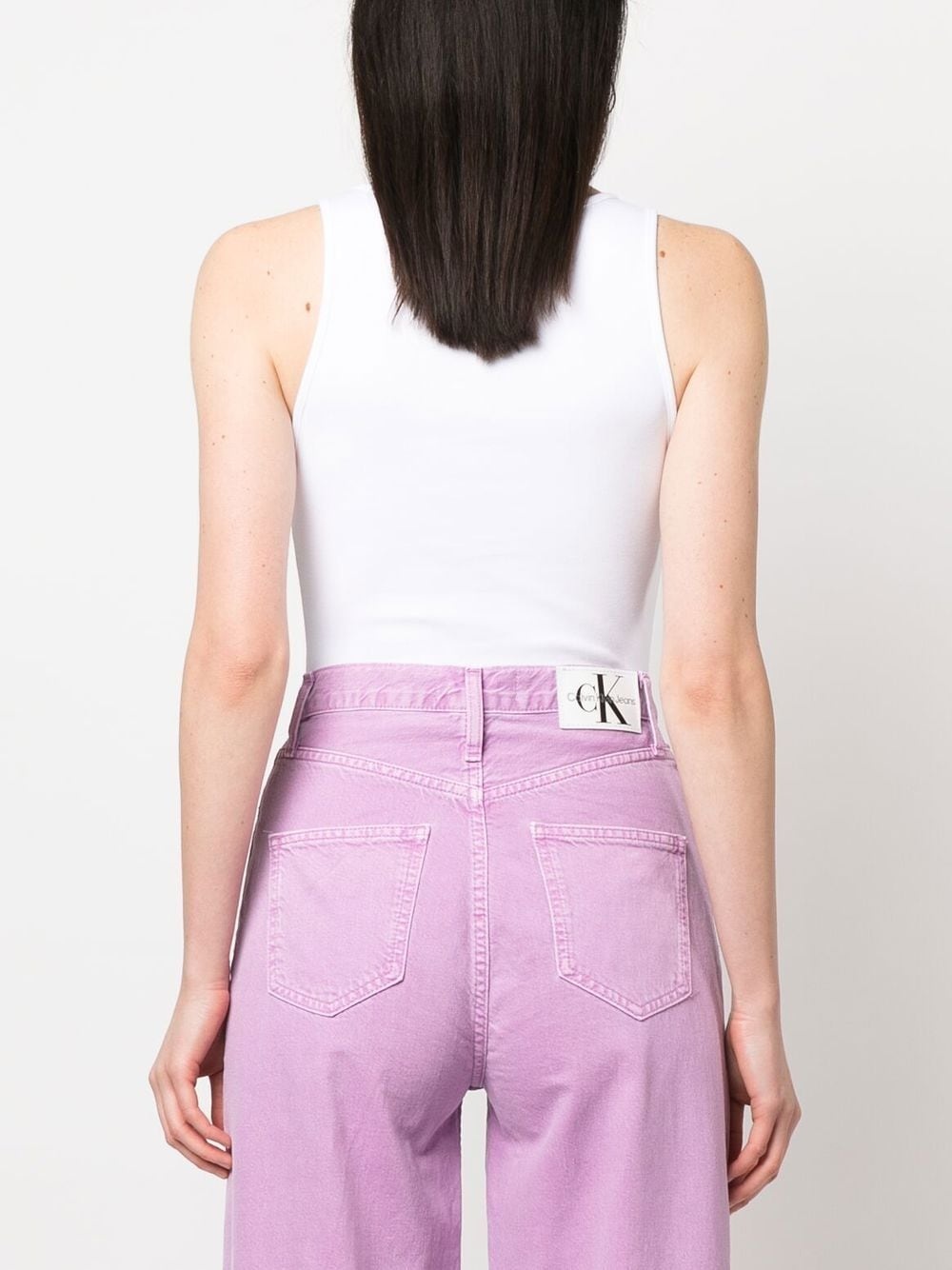 logo-print sleeveless bodysuit - 4