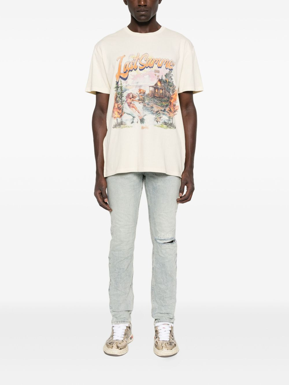 distressed-detail jeans - 2