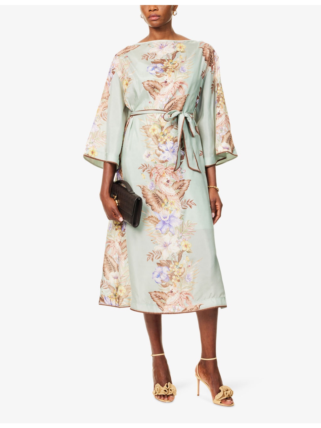 Coco Belted Silk Midi Dress - 2