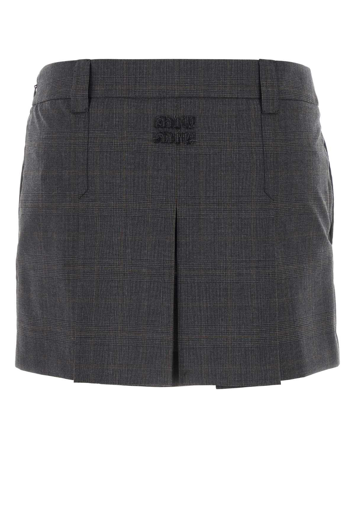 Miu Miu Women Glencheck Mini Skirt - 2