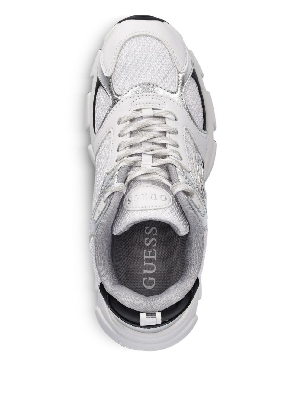 metallic-panelled mesh sneakers - 3